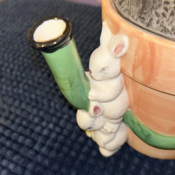 Vintage Lilian Venon Flower Pot Bunny Rabbits Teapot Virginia Beach Virginia - Picture 7 of 9